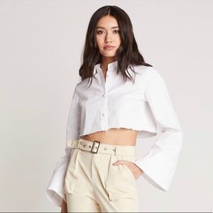 NWT Choosy White Cropped Shirt, S